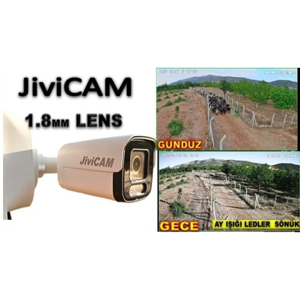 JIVICAM 1.8 MM LENS 5MP METAL KASA SESLİ QRKODLU GECESİ GÜNDÜZ KAMERA - Hieasy uygulama -
