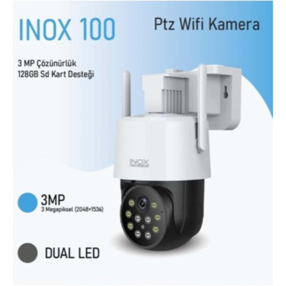 INOX-X100 3MP TEK LENSLİ ONVİF WİFİ PTZ - Hieasy uygulama -