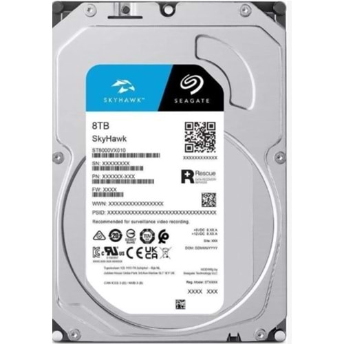 8 TB SEAGATE SKYHAWK YENİELENMİŞ 2 YIL GARANTİLİ