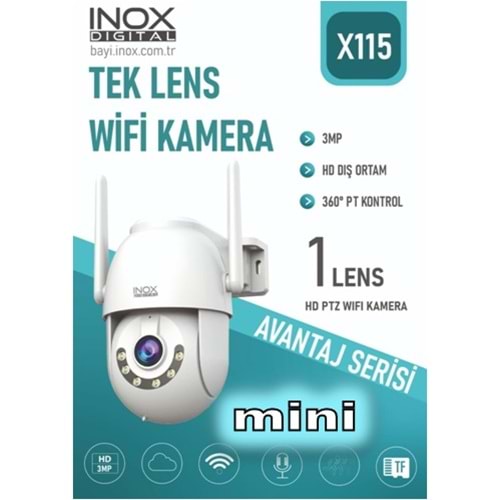INOX-X115 TEK LENS DIŞ ORTAM MİNİ WİFİ PTZ KAMERA - Hieasy uygulama -