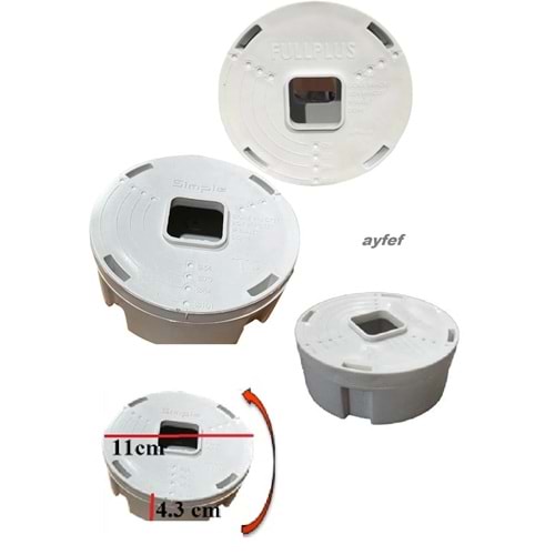 KİLİTLİ YUVARLAK BUAT 11X4.3 CM BEYAZ